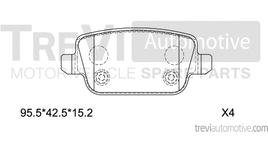 Kit de plaquettes de frein, frein à disque TREVI AUTOMOTIVE PF1310