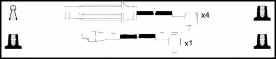 Kit de câbles d'allumage LEMARK HOES668