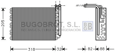 Évaporateur climatisation BUGOBROT 70-PEV007