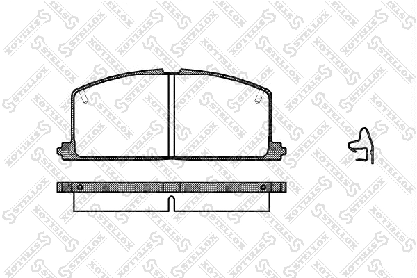 Kit de plaquettes de frein, frein à disque STELLOX 178 004-SX