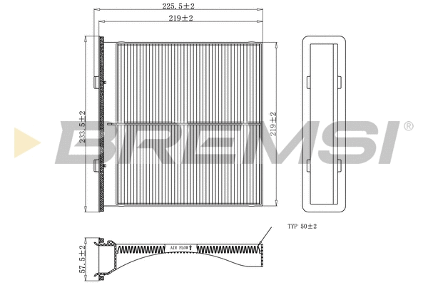 Filtre, air de l'habitacle BREMSI FC0904