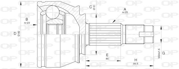 Jeu de joints, arbre de transmission OPEN PARTS CVJ5651.10