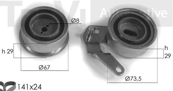 Kit de courroie crantée TREVI AUTOMOTIVE KD1072