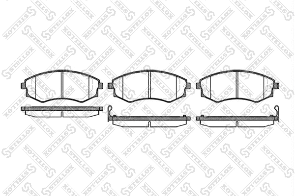 Kit de plaquettes de frein, frein à disque STELLOX 329 012B-SX