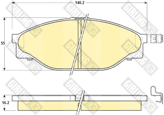Kit de plaquettes de frein, frein à disque GIRLING 6131099