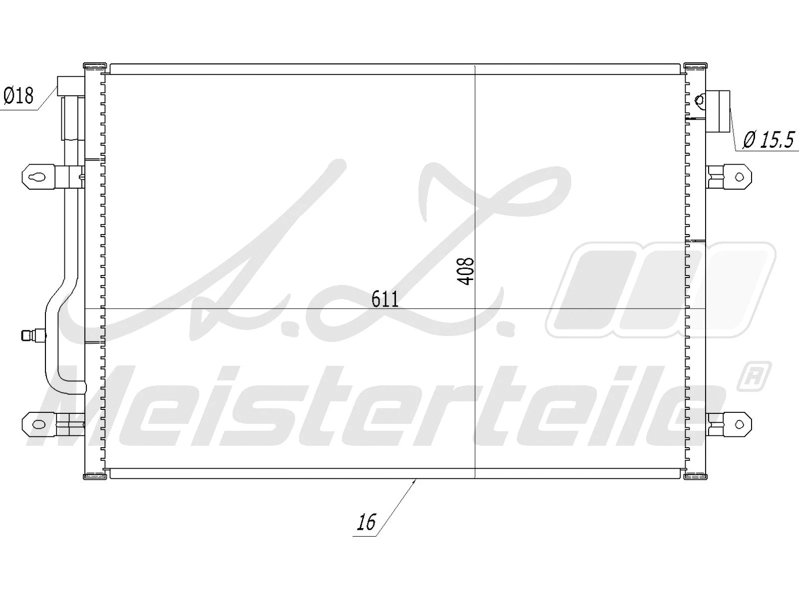 Condenseur, climatisation A.Z. Meisterteile AZMT-45-030-1276