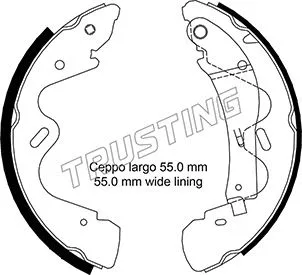 Jeu de mâchoires de frein TRUSTING 067.193