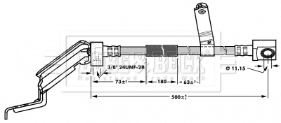Flexible de frein BORG & BECK BBH6931