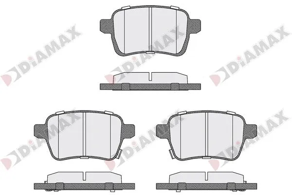 Kit de plaquettes de frein, frein à disque DIAMAX N09710