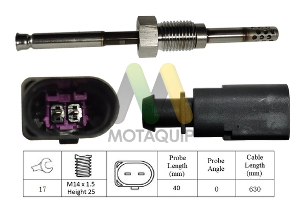 Capteur, température des gaz MOTAQUIP LVET188
