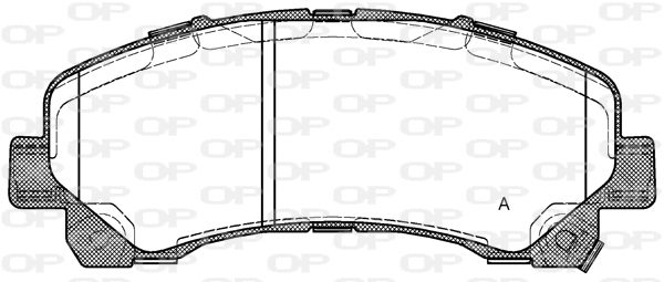Kit de plaquettes de frein, frein à disque OPEN PARTS BPA1407.00