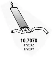 Silencieux arrière ASSO 10.7070
