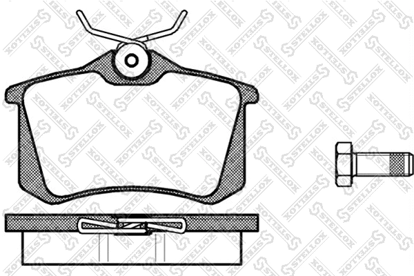 Kit de plaquettes de frein, frein à disque STELLOX 274 000B-SX