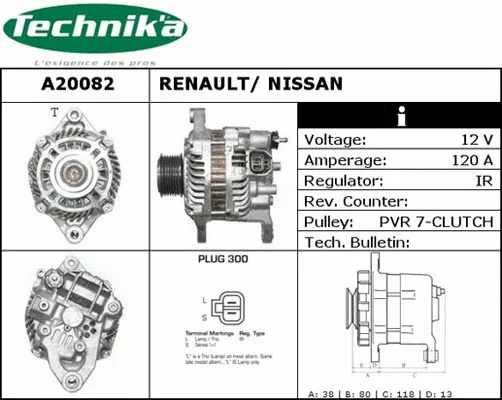Alternateur Technika A20082