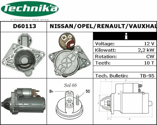 Démarreur Technika D60113