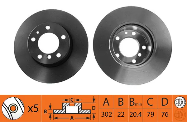 Disque de frein SB BR32106T
