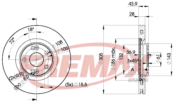 Disque de frein FREMAX BD-6673