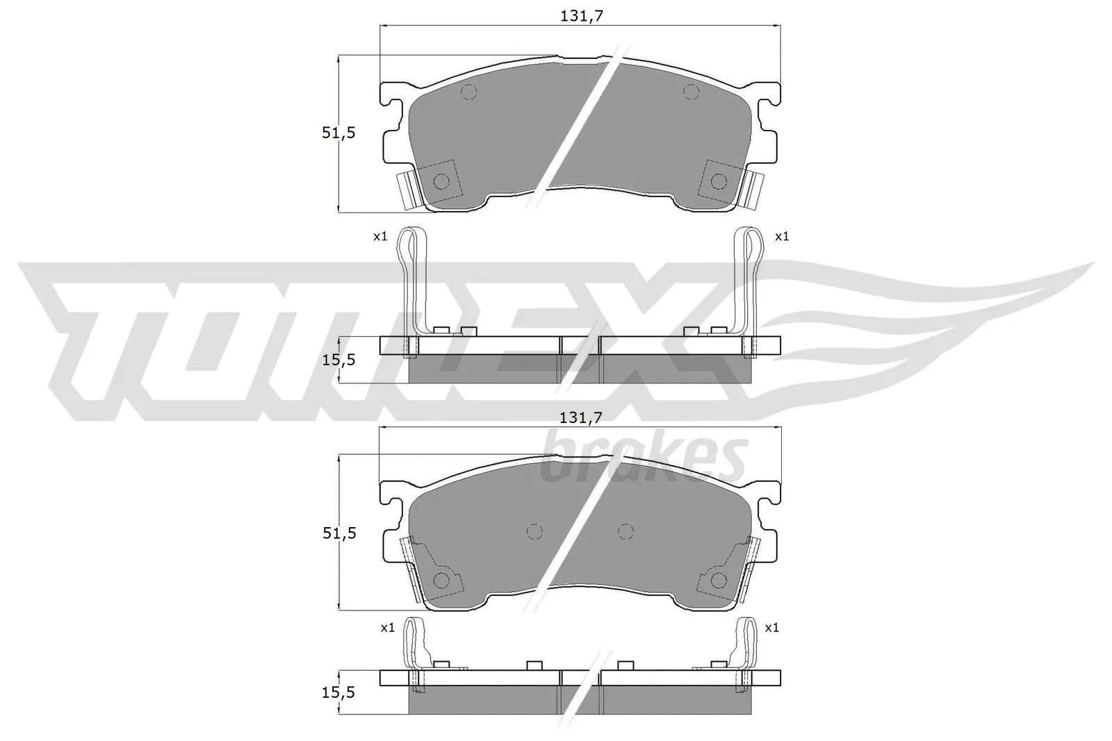 Kit de plaquettes de frein, frein à disque TOMEX Brakes TX 11-02
