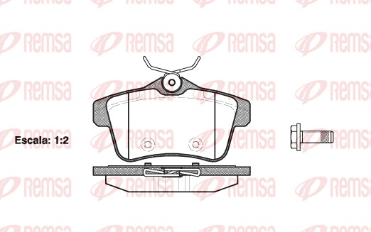 Kit de plaquettes de frein, frein à disque REMSA 1418.00