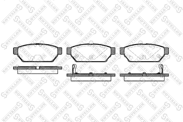 Kit de plaquettes de frein, frein à disque STELLOX 451 002B-SX