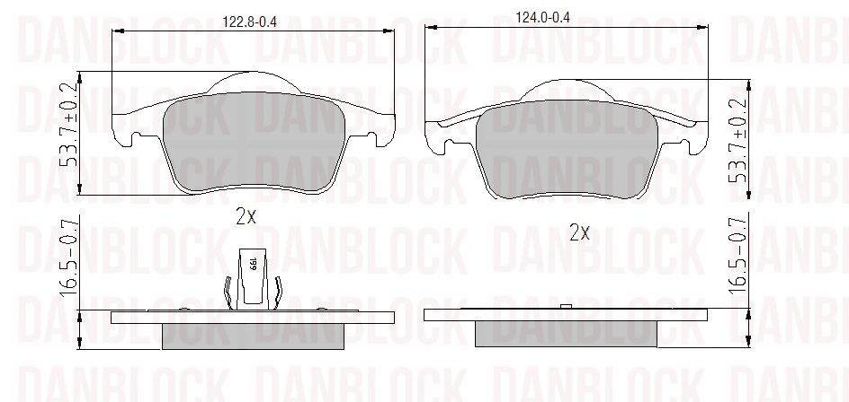 Kit de plaquettes de frein, frein à disque DANBLOCK DB 510346