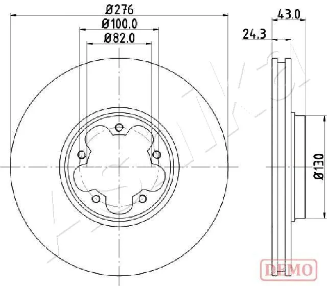 Disque de frein ASHIKA 60-00-0356C