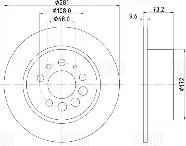 Disque de frein TRIALLI DF 250129