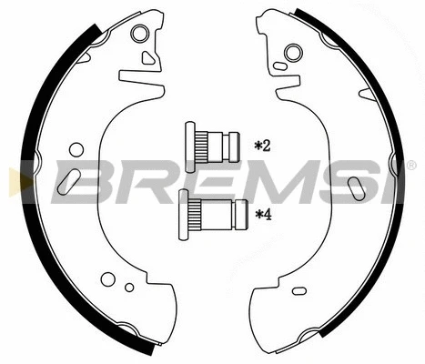 Jeu de mâchoires de frein BREMSI GF0233