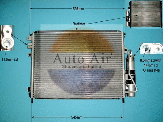 Condenseur, climatisation AUTO AIR GLOUCESTER 16-1314