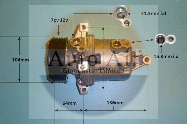 Compresseur, climatisation AUTO AIR GLOUCESTER 14-2089P