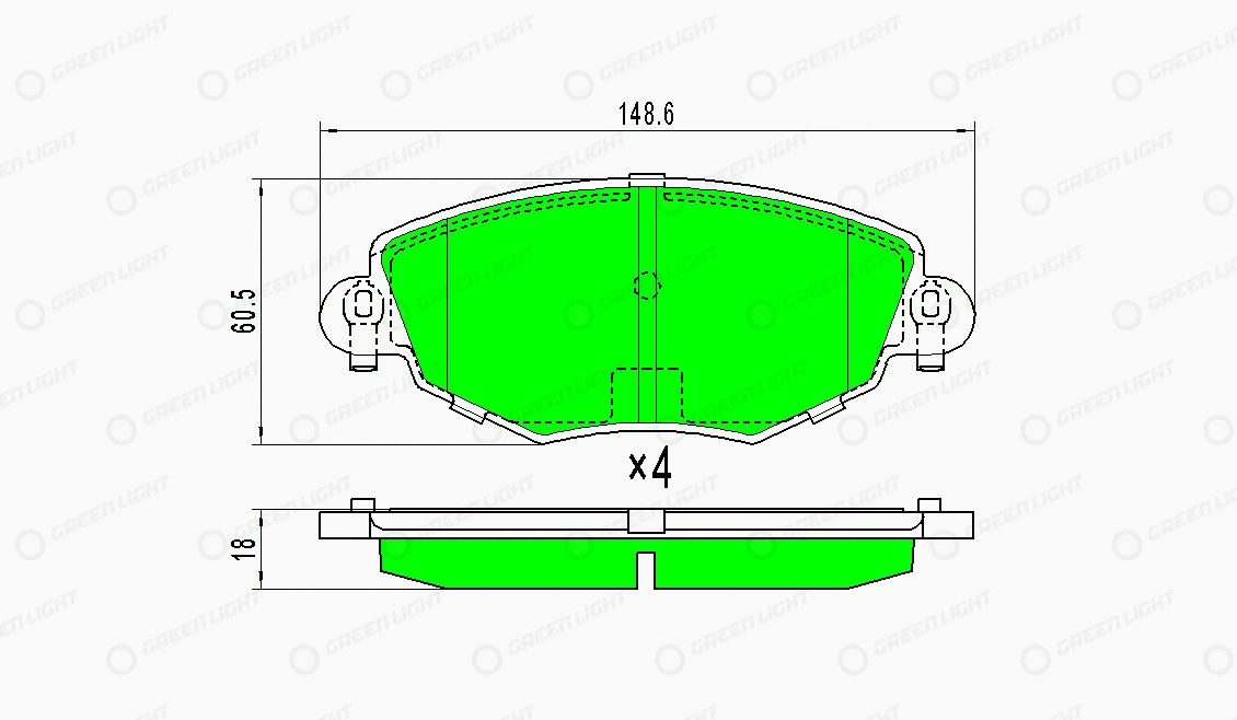 Kit de plaquettes de frein, frein à disque Automotive Adriado GLBP0083