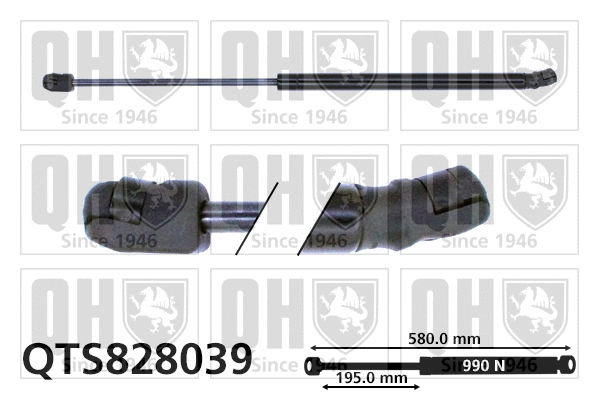 Vérin de hayon, de coffre QUINTON HAZELL QTS828039