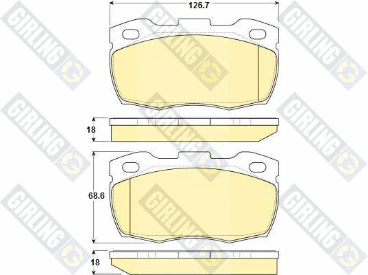 Kit de plaquettes de frein, frein à disque GIRLING 6114526