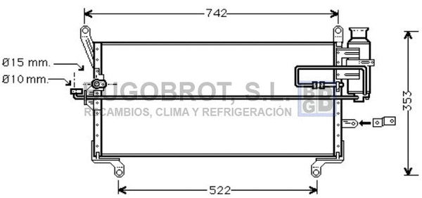 Condenseur, climatisation BUGOBROT 62-FT5216