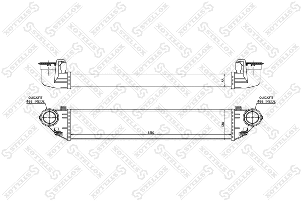 Refroidisseur d'air de suralimentation STELLOX 10-40134-SX
