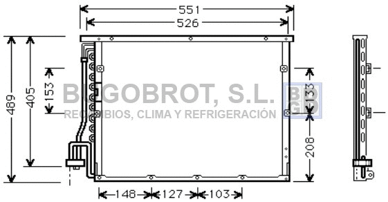 Condenseur, climatisation BUGOBROT 62-BW5148