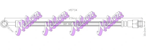 Flexible de frein KAWE H5734