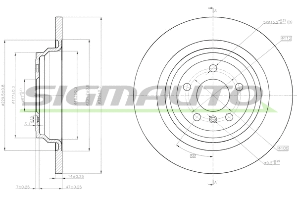 Disque de frein SIGMAUTO DBC204S