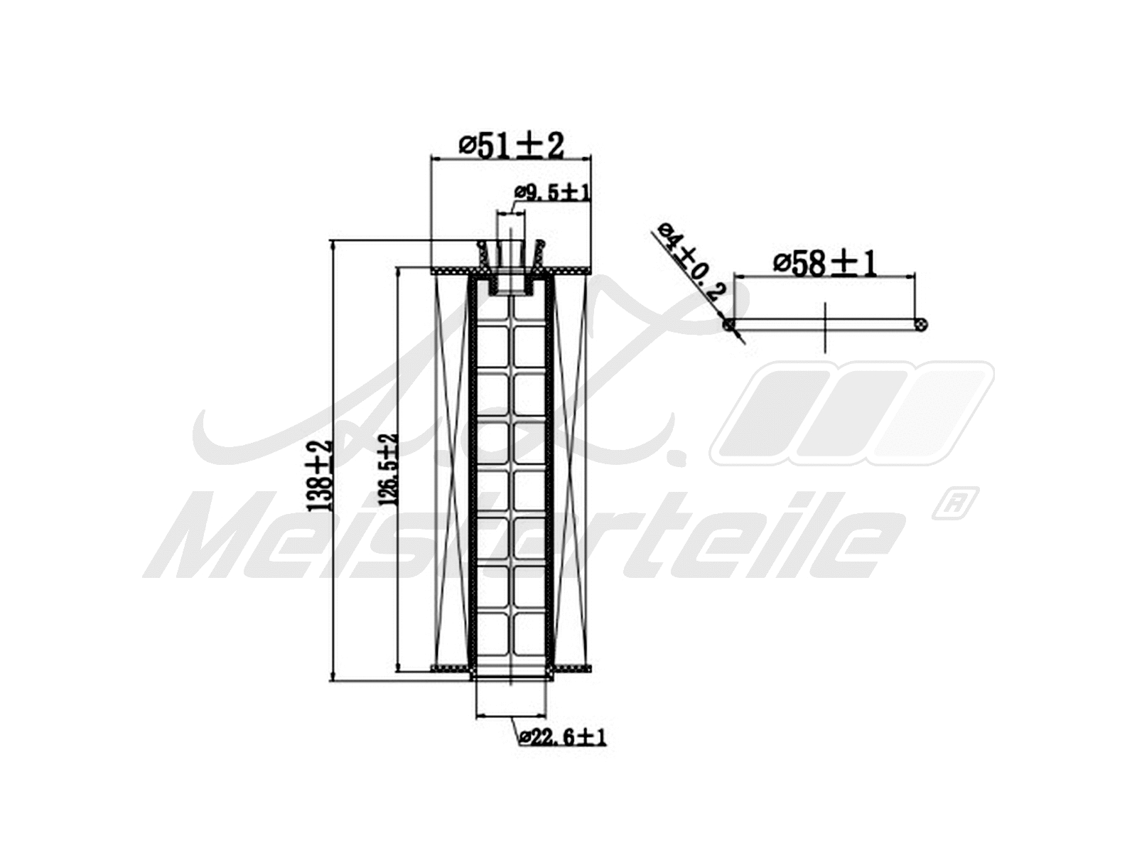 Filtre à carburant A.Z. Meisterteile AZMT-41-020-1401