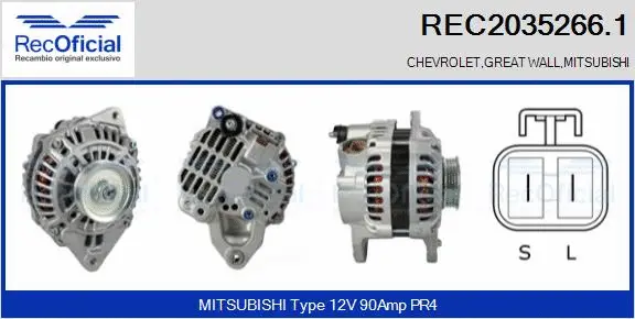 Alternateur RECOFICIAL REC2035266.1