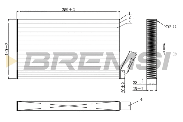 Filtre, air de l'habitacle BREMSI FC0865C