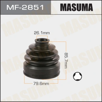 Jeu de joints-soufflets, arbre de commande MASUMA MF-2851
