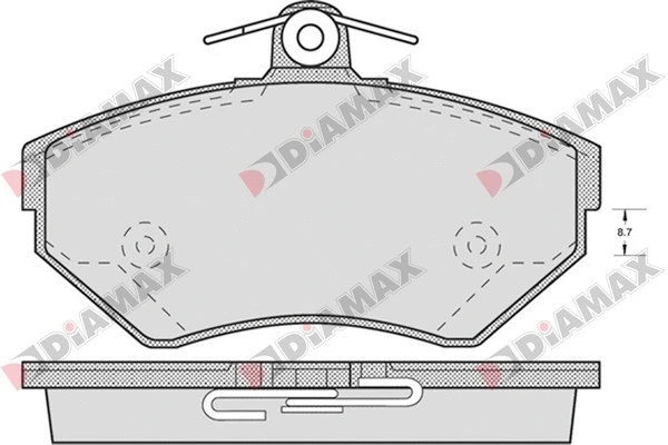 Kit de plaquettes de frein, frein à disque DIAMAX N09102