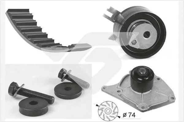 Pompe à eau + kit de courroie crantée HUTCHINSON KH 101WP63