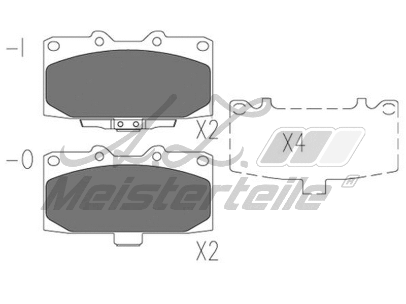 Kit de plaquettes de frein, frein à disque A.Z. Meisterteile AZMT-44-022-2288