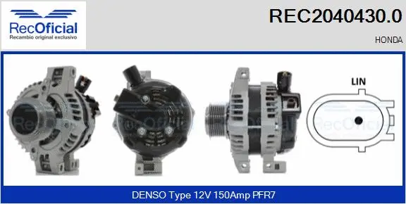 Alternateur RECOFICIAL REC2040430.0