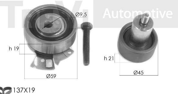 Kit de courroie crantée TREVI AUTOMOTIVE KD1354