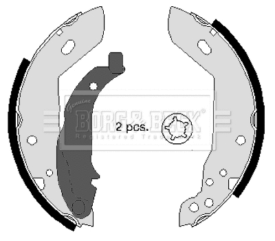 Jeu de mâchoires de frein BORG & BECK BBS6240