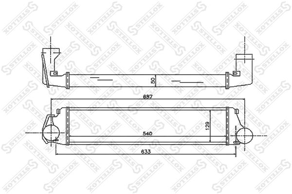 Refroidisseur d'air de suralimentation STELLOX 10-40113-SX