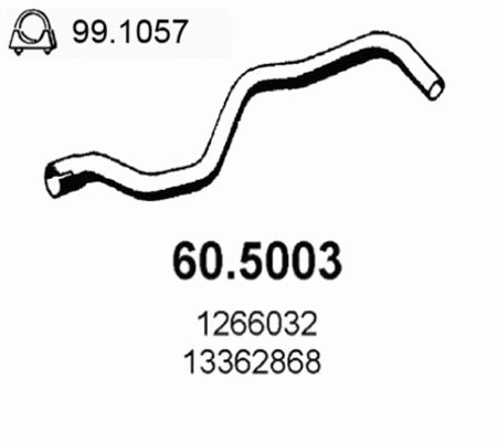 Tuyau d'échappement ASSO 60.5003